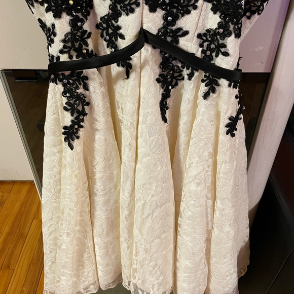 Le Château black and white lace dress size small - Picture 4 of 8